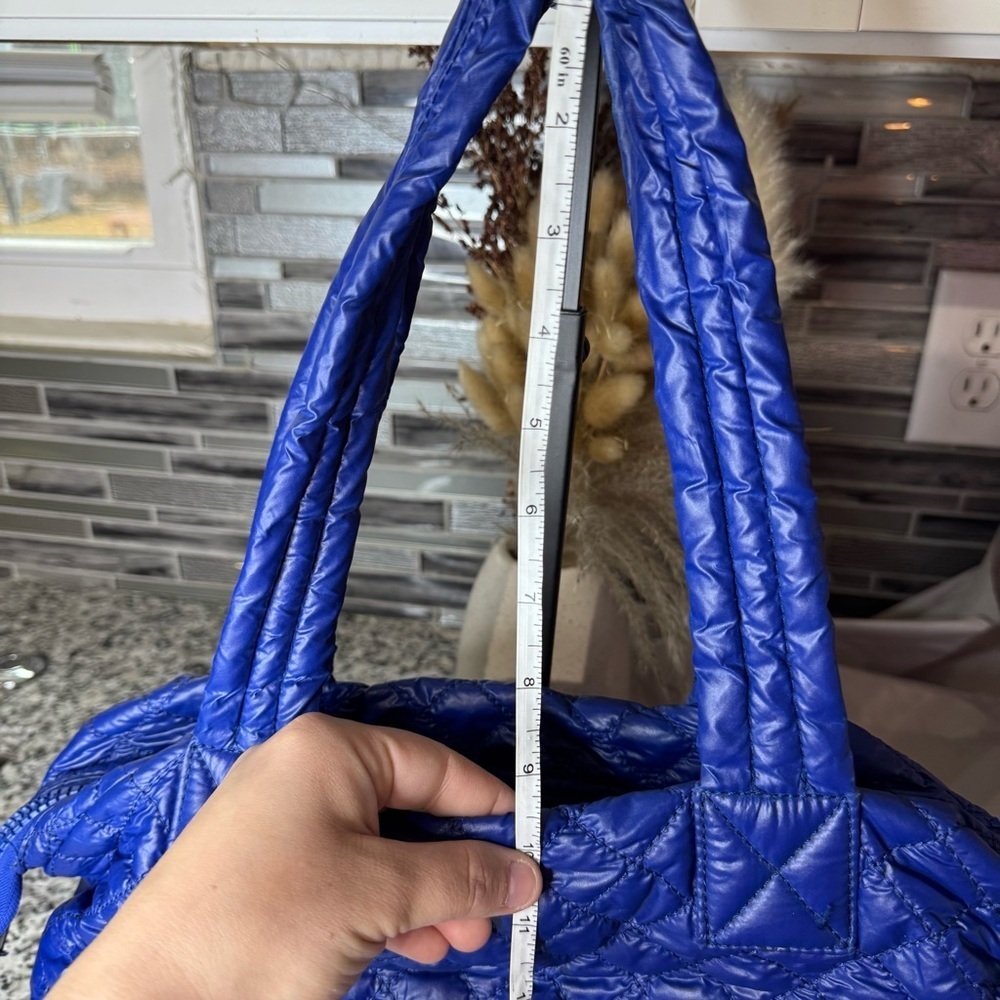 Urban Fit by Urban Expressions | Women's Blue Quilted Nylon Puffer Bag - Picture 13 of 13